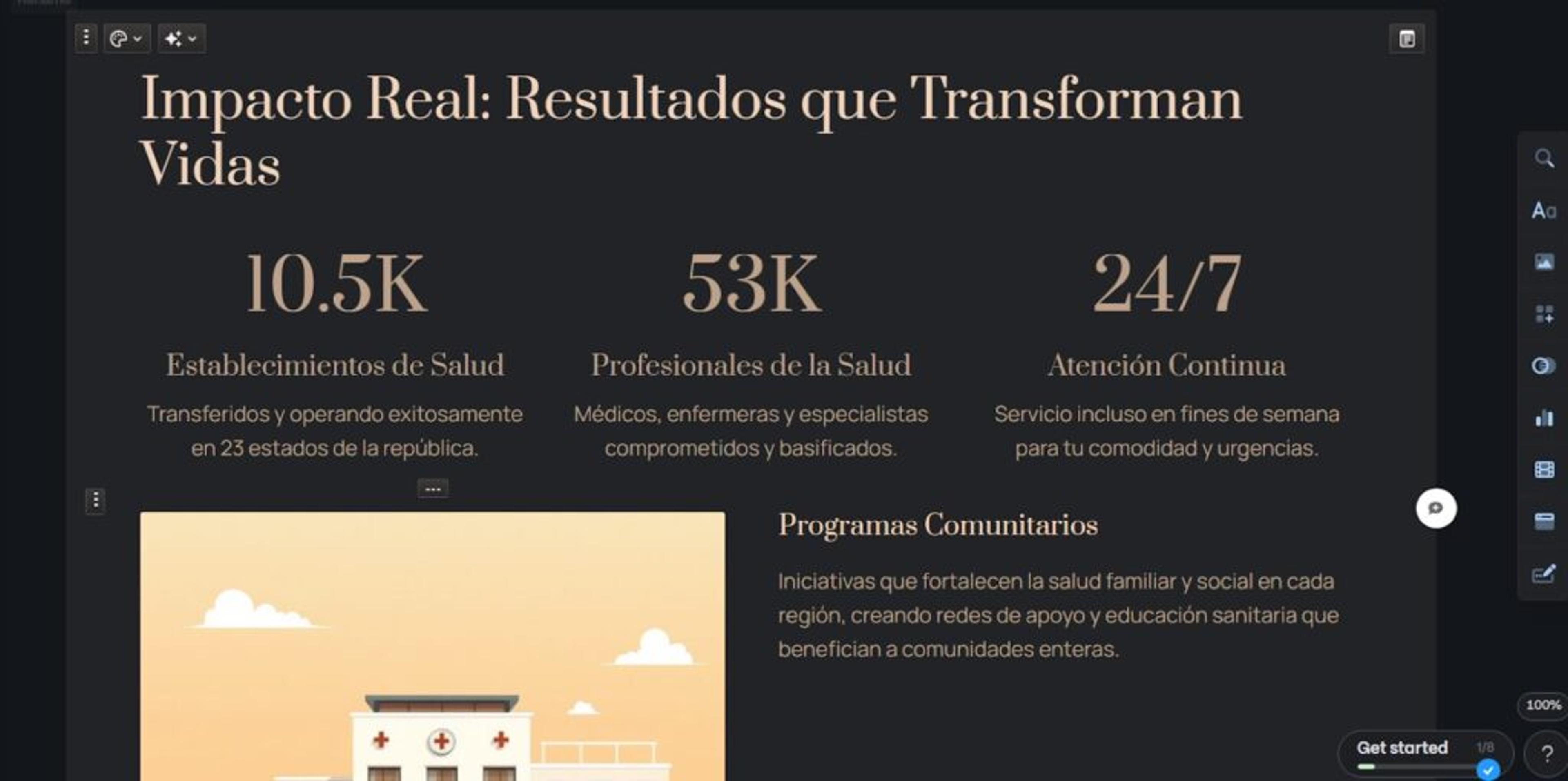 Presentación generada por Gamma
