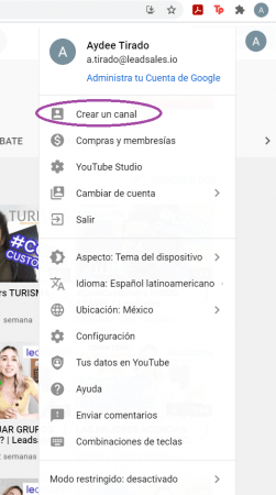 crear canal