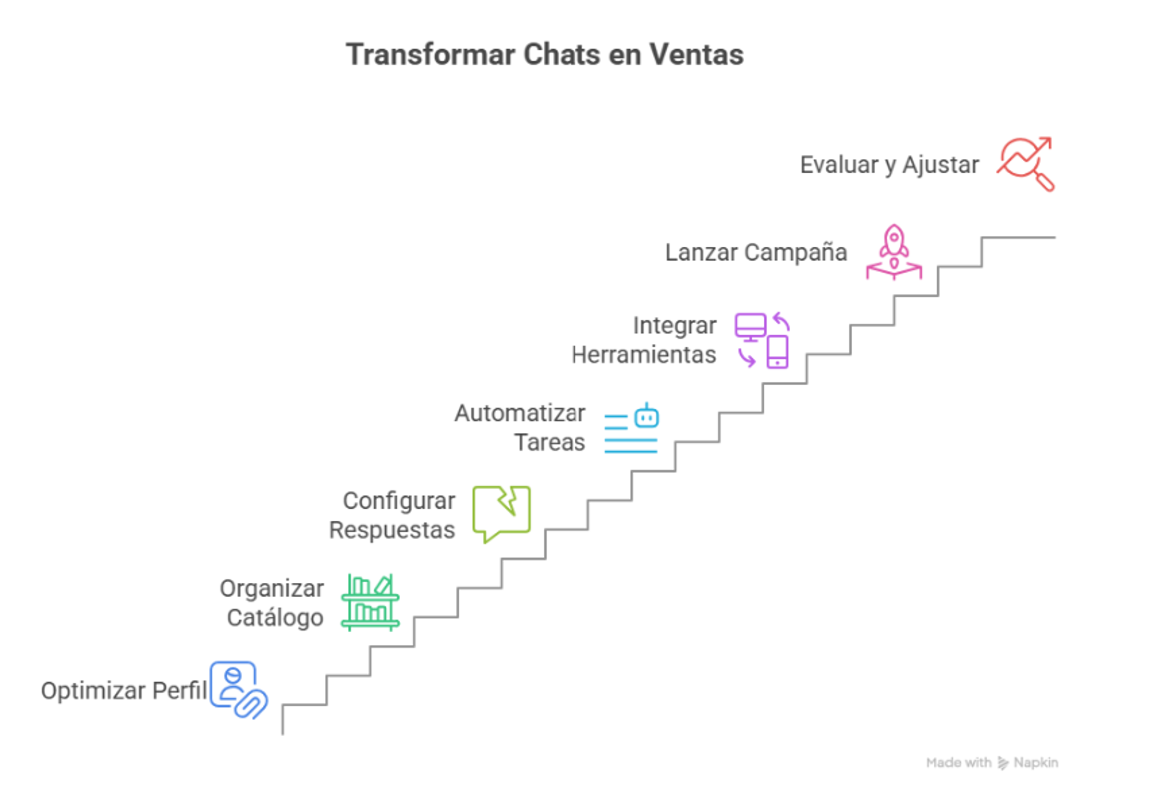 Pasos para transformar chat de WhatsApp en ventas