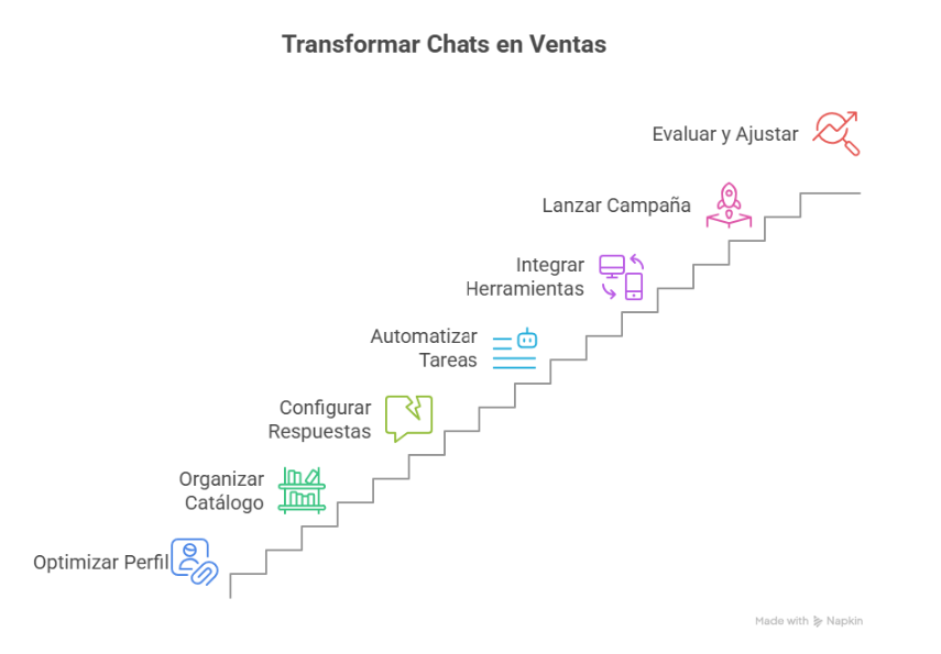 Pasos para transformar chat de WhatsApp en ventas