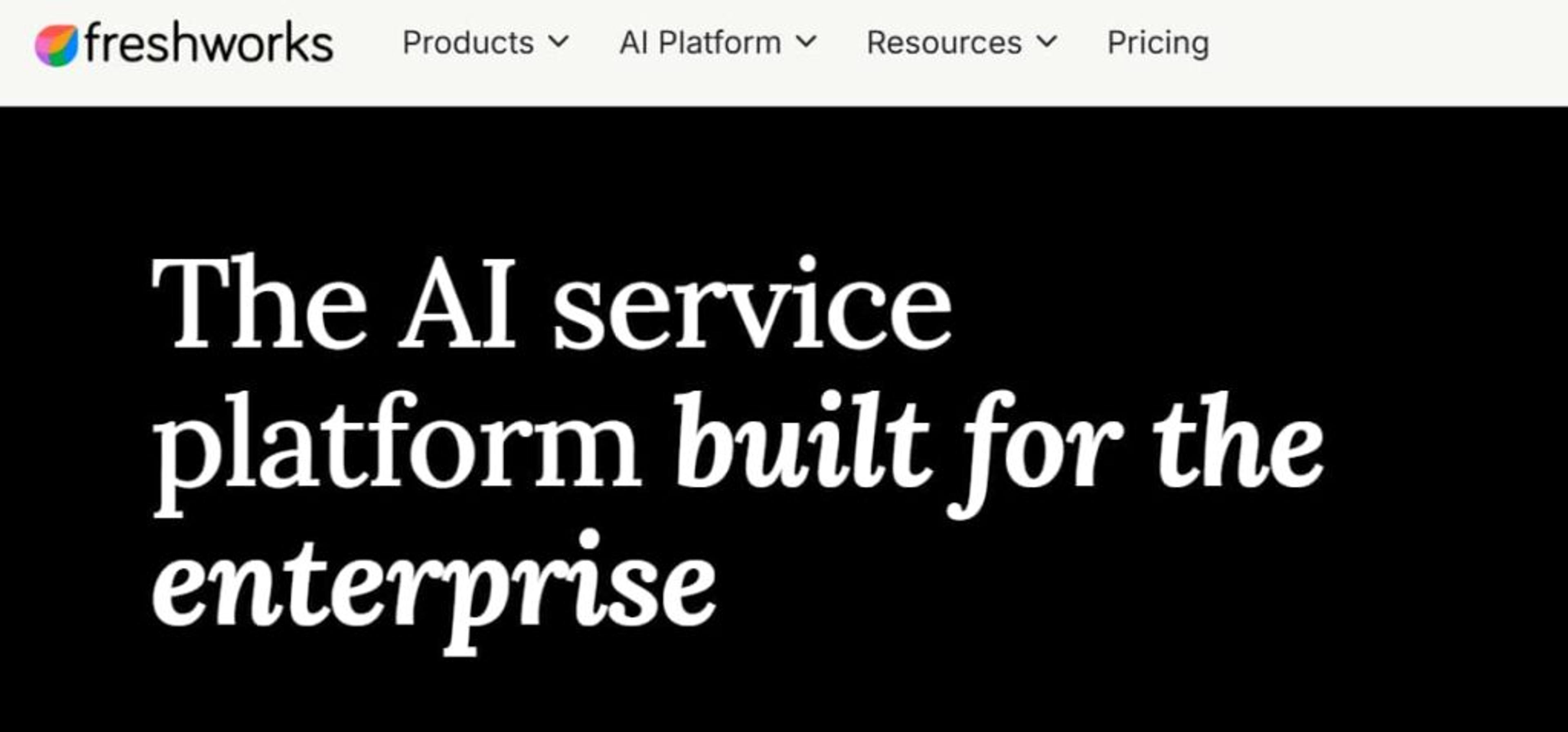 Plataforma de inteligencia artificial Freshworks diseñada para empresas y equipos de gran escala