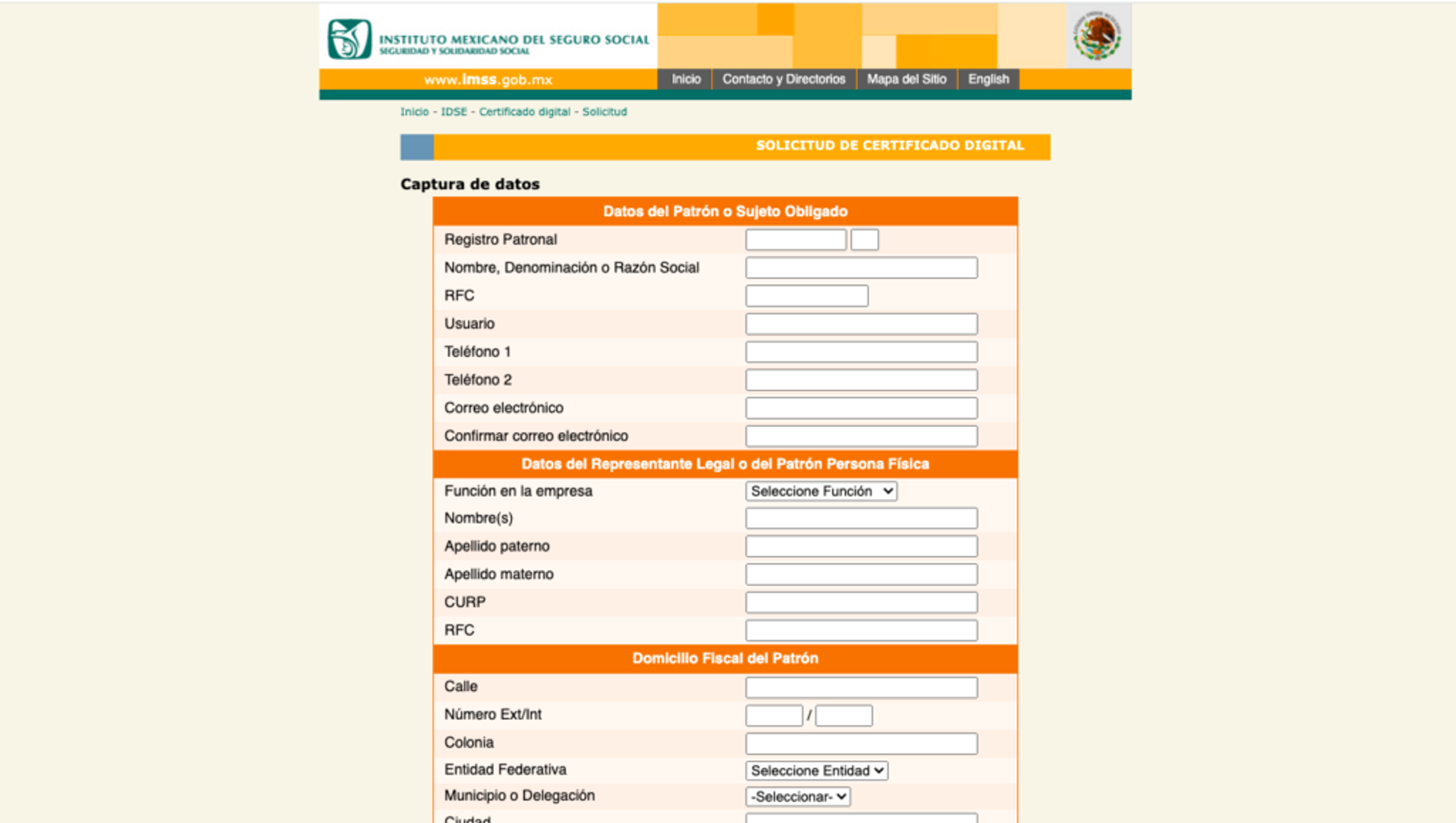 certificado digital IMSS