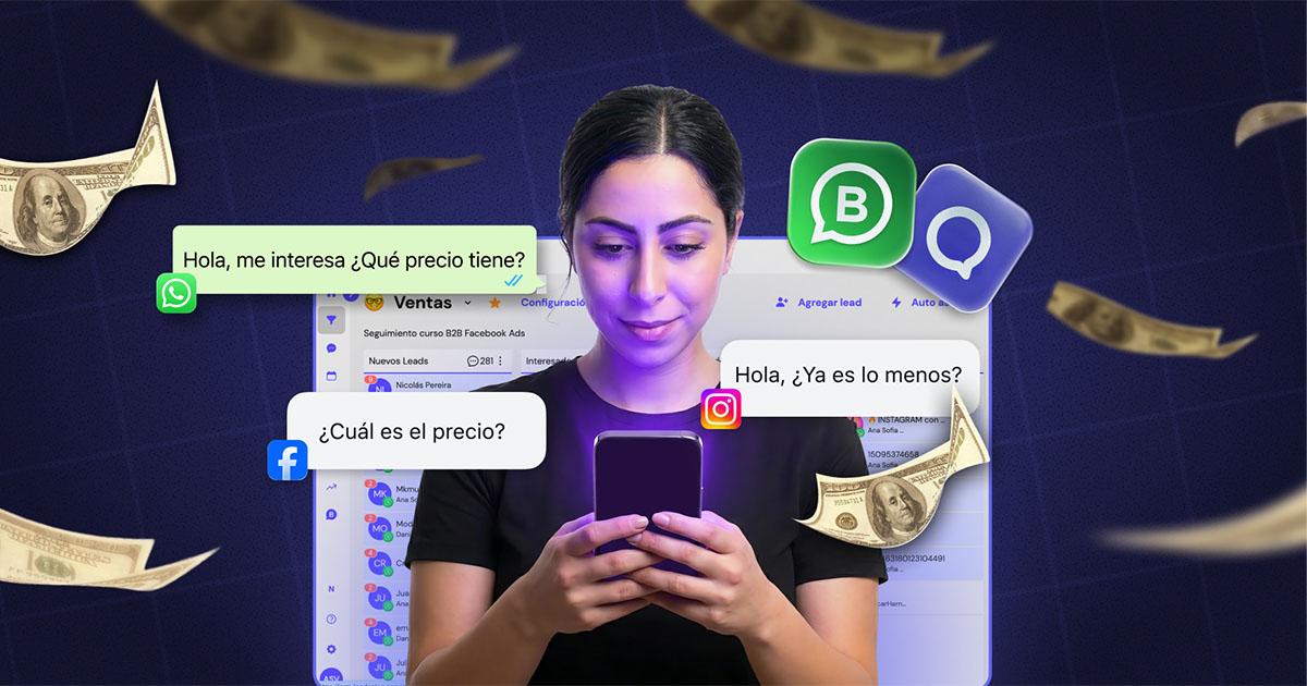 Portada del artículo: Cómo aumentar ventas en WhatsApp con un CRM (seguimiento, embudo y cierres)