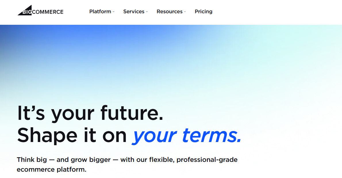 Pantalla de BigCommerce
