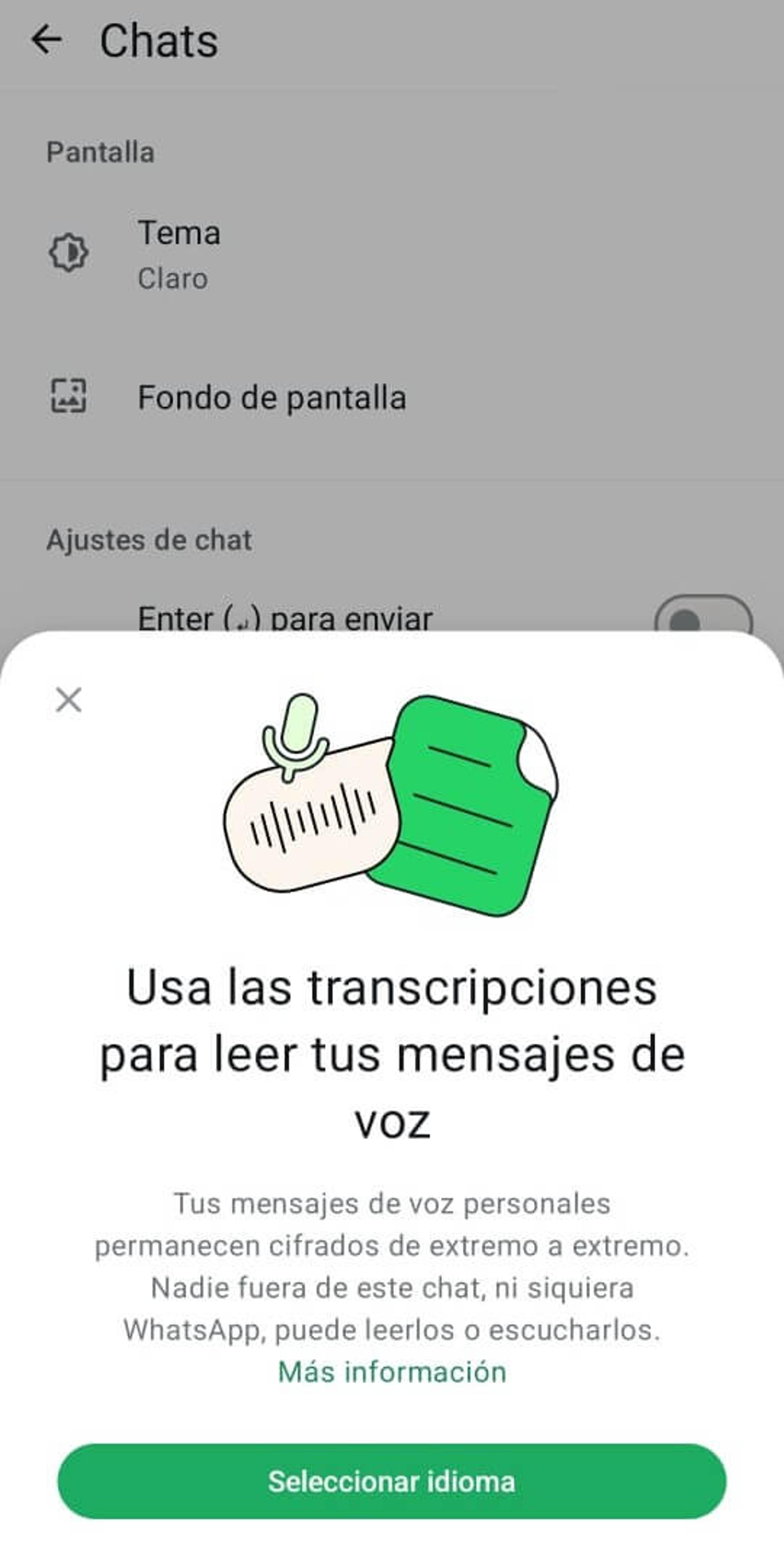 Ilustración del artículo: Cómo activar la transcripción de audio a texto en WhatsApp: nueva función disponible