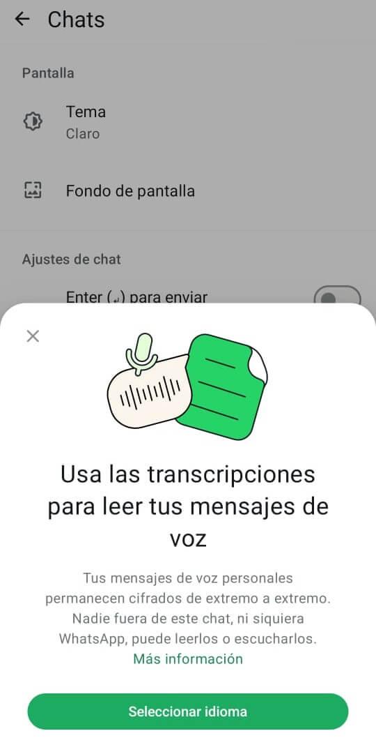 Ilustración del artículo: Cómo activar la transcripción de audio a texto en WhatsApp: nueva función disponible