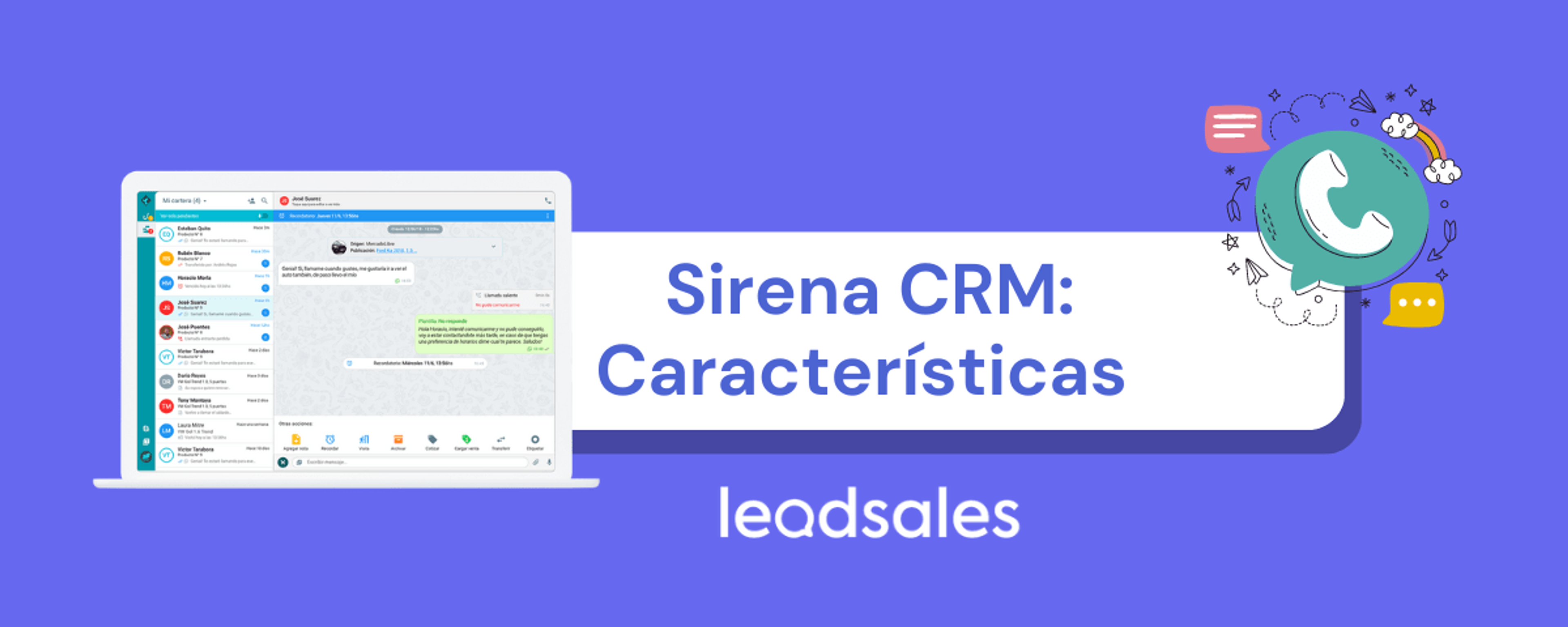 Portada del artículo: Sirena CRM: Características