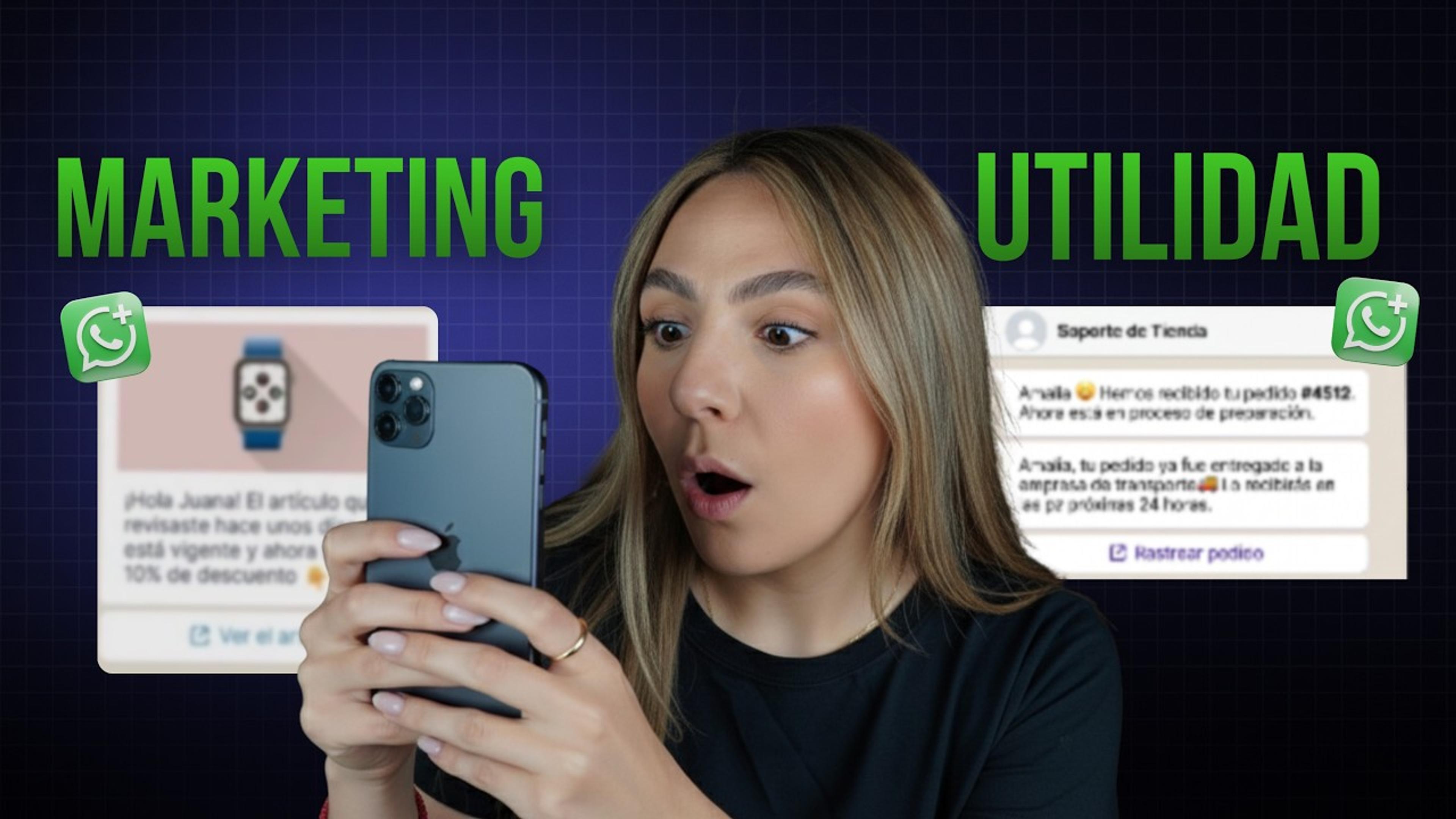 Plantillas de marketing vs utility en WhatsApp API: cual usar