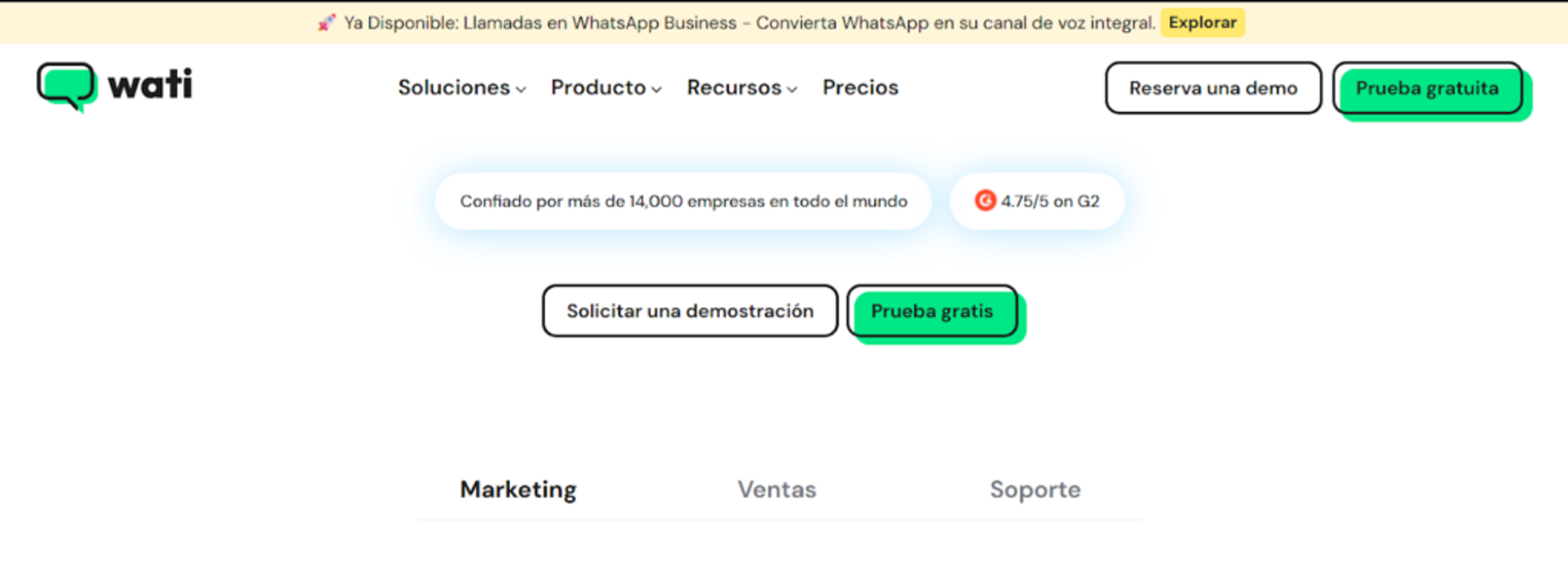 Pantalla de Wati