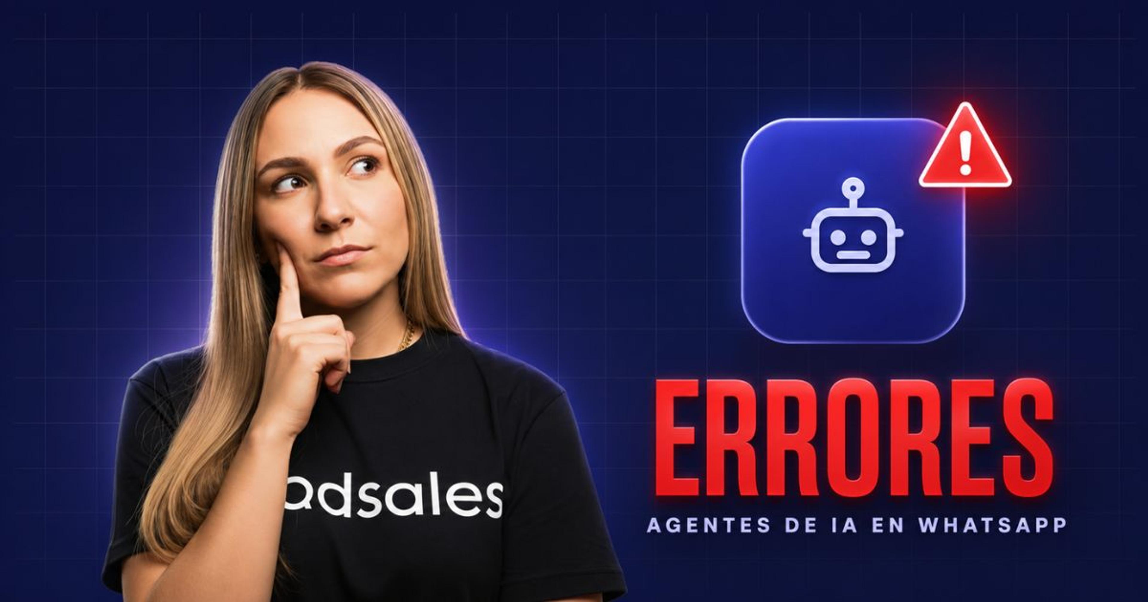 Portada del artículo: Errores comunes al usar agentes IA en WhatsApp que afectan las ventas