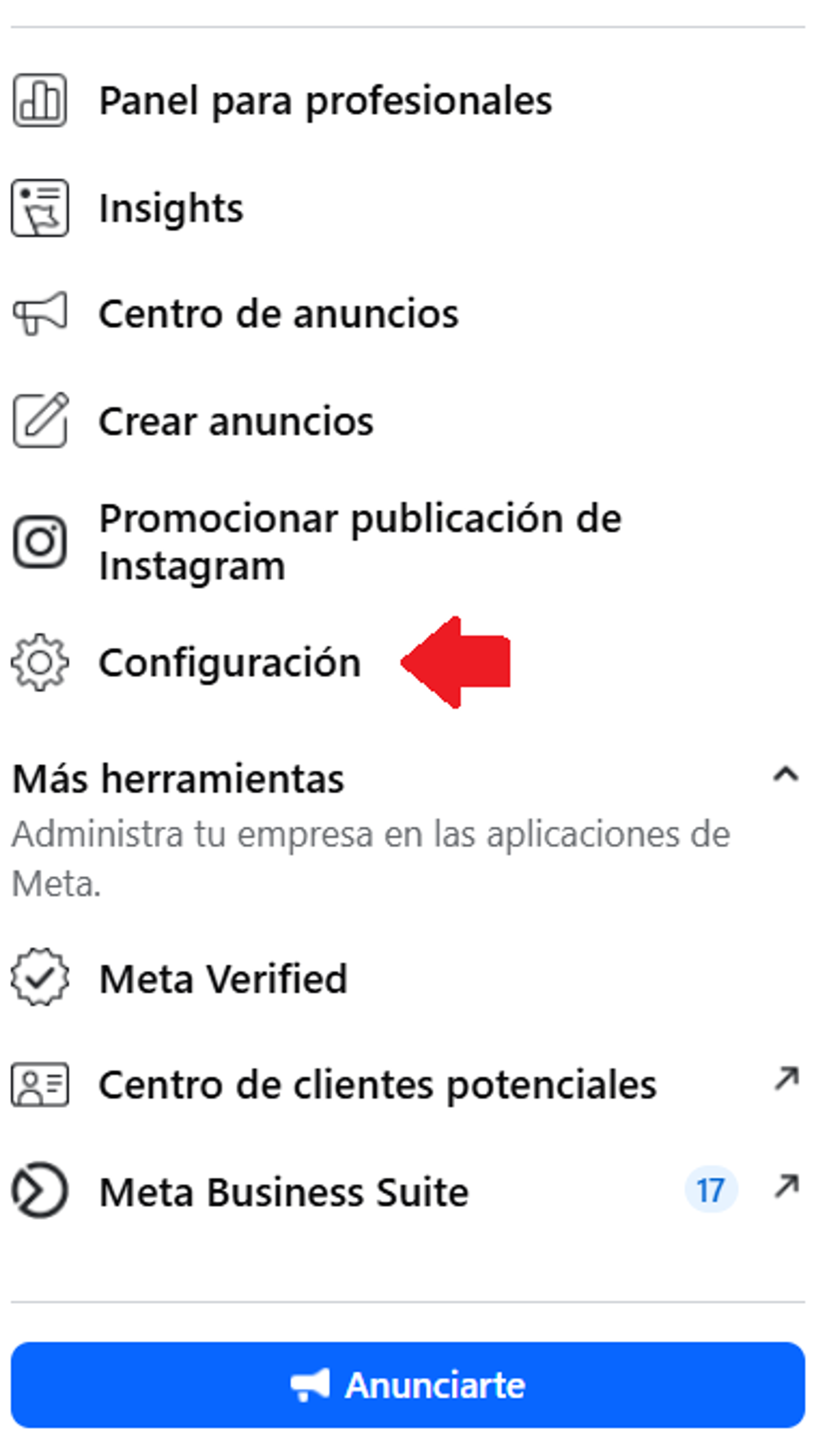 Pantalla para crear cuenta de Facebook