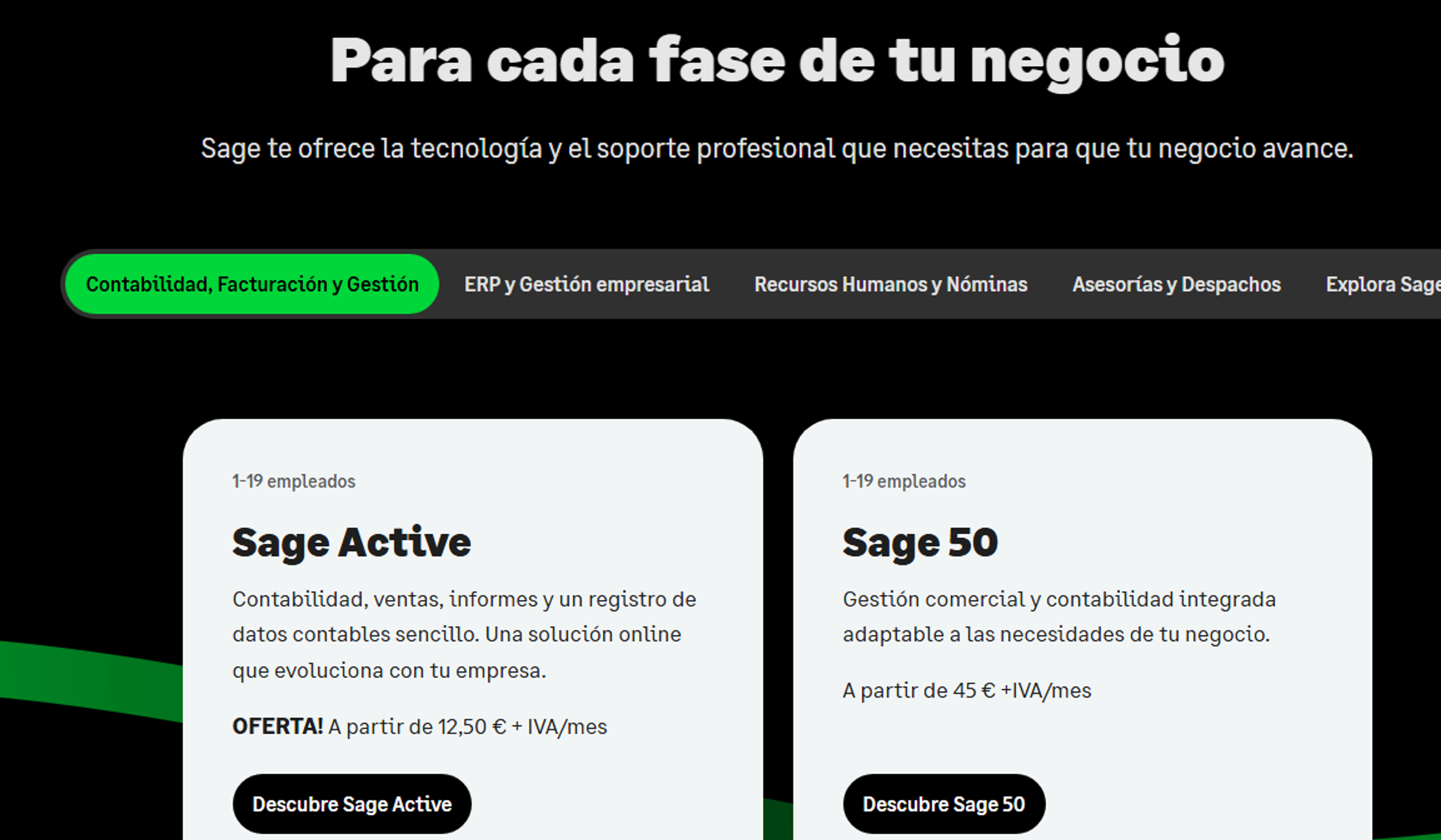 Portal web de Sage].