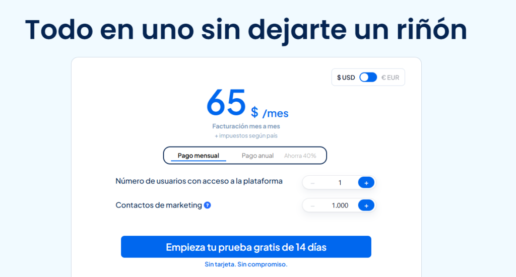 Precio de Clientify