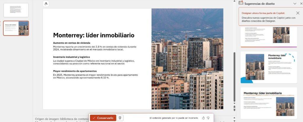 Presentación generada por Copilot
