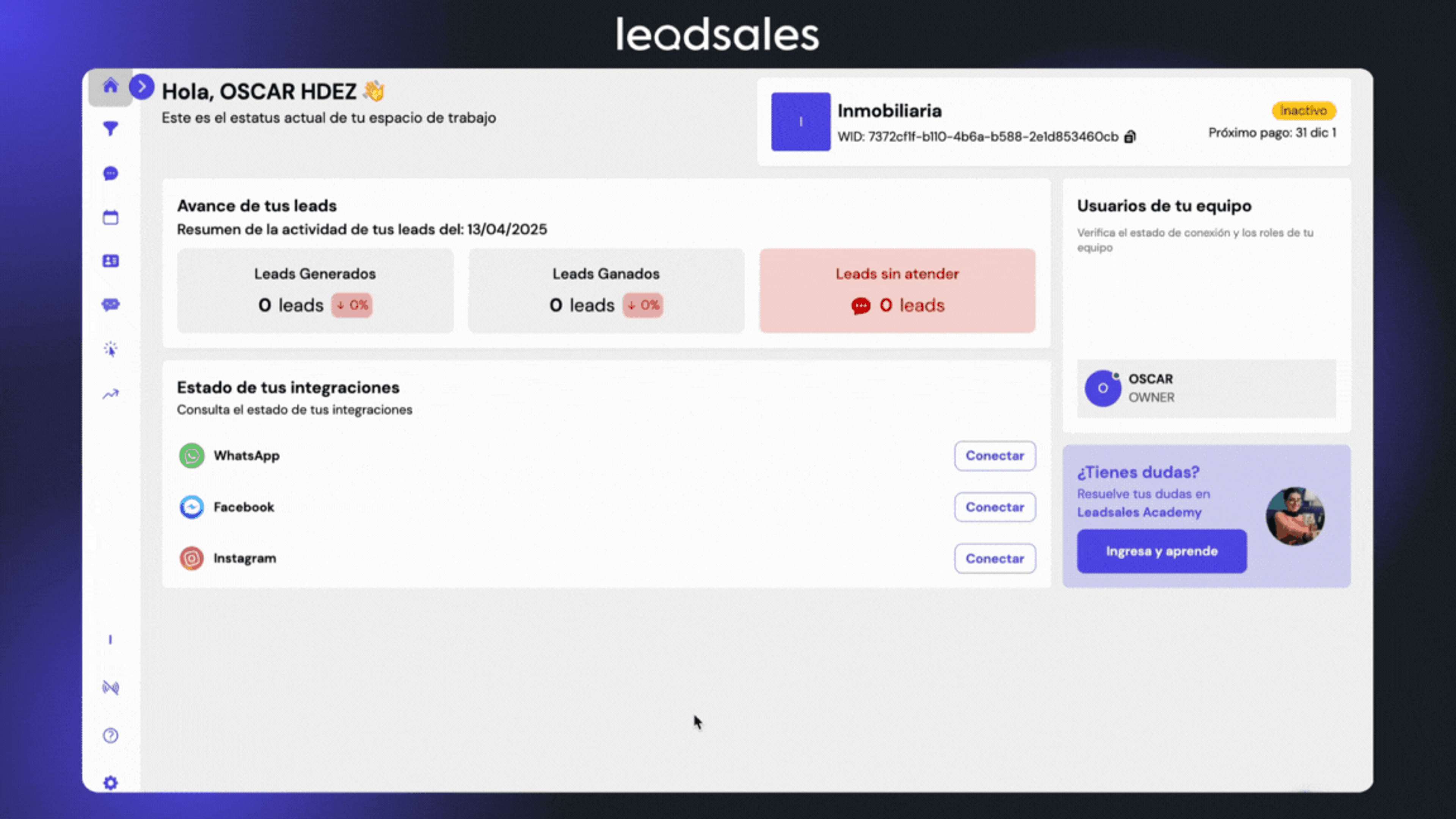 Gif que ejemplifica la creación de embudos en Leadsales