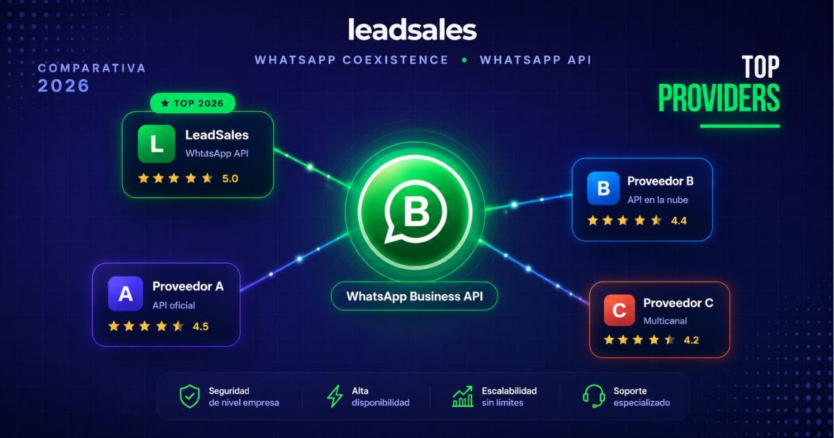 Portada del artículo: Los 7 mejores proveedores de WhatsApp API en 2026