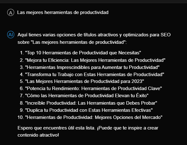 ejemplo de titular usando chatgpt