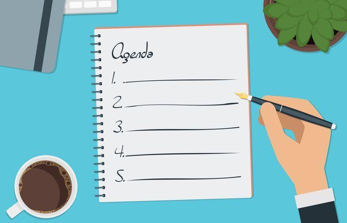 Agenda en la mano