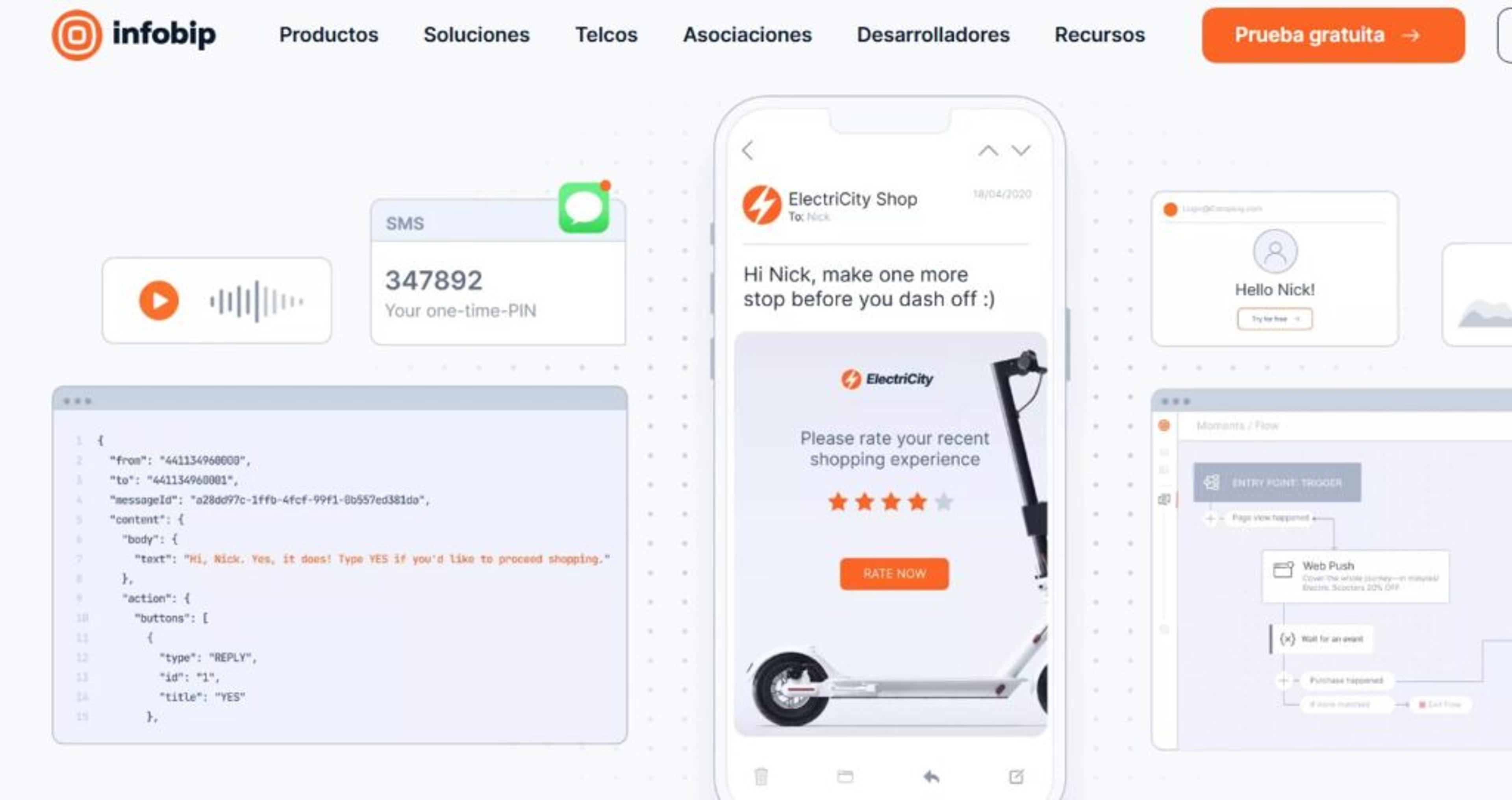 Pantalla de Infobip