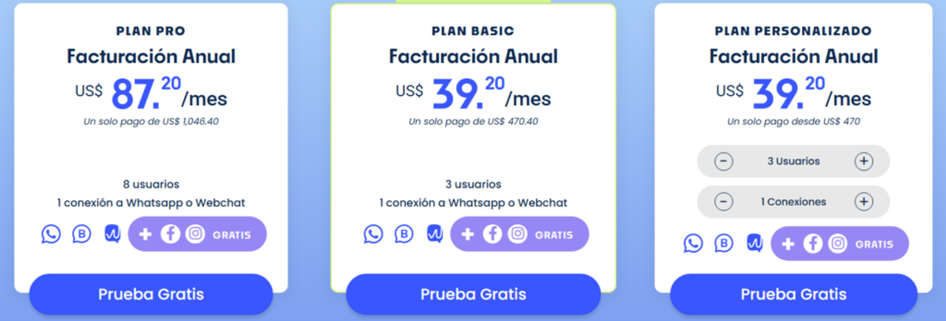 Whaticket Pricing Screen