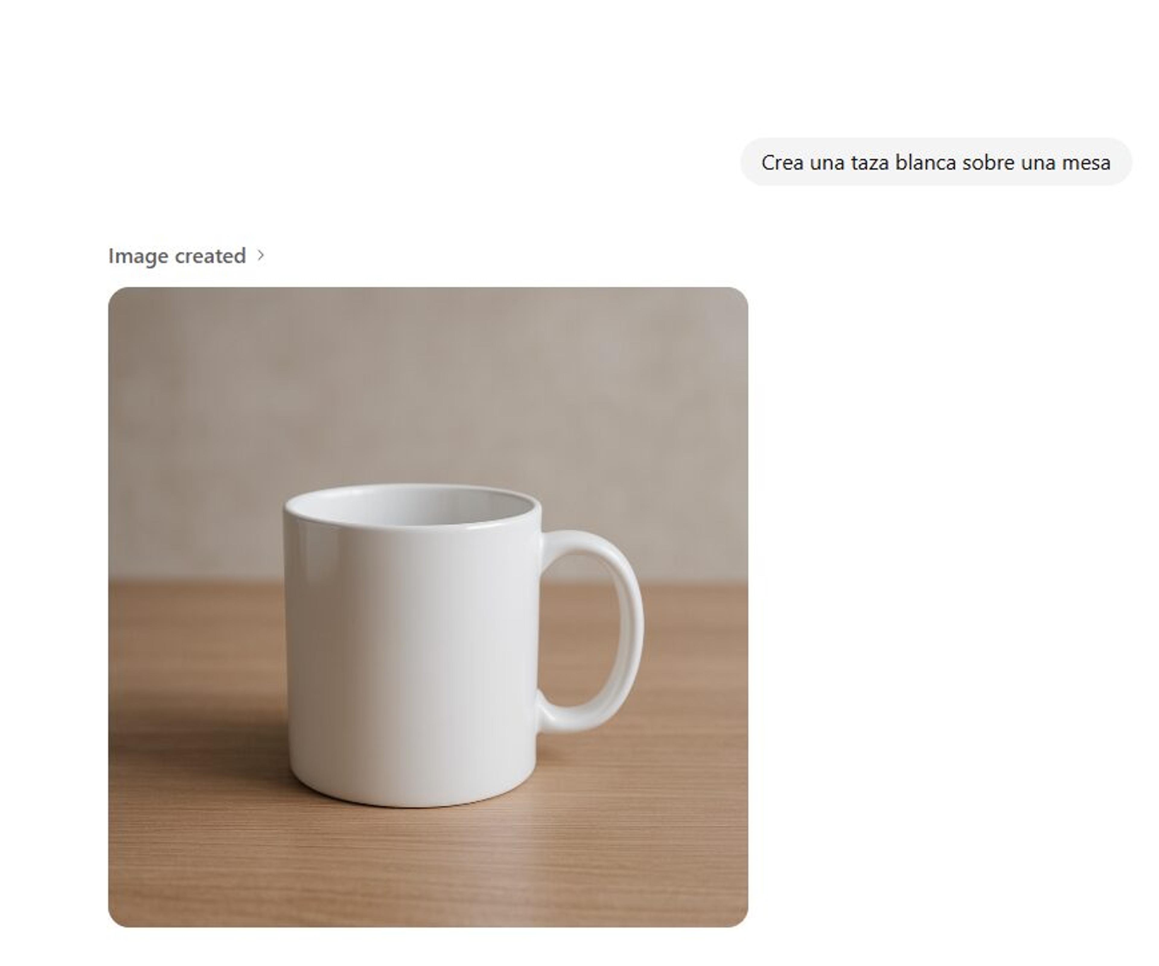 Ejemplo de prompt simple para crear imagen en ChatGPT