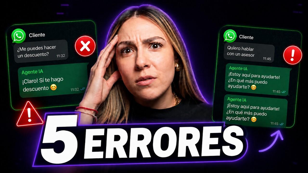 Video: Errores comunes al usar agentes IA en WhatsApp que afectan las ventas