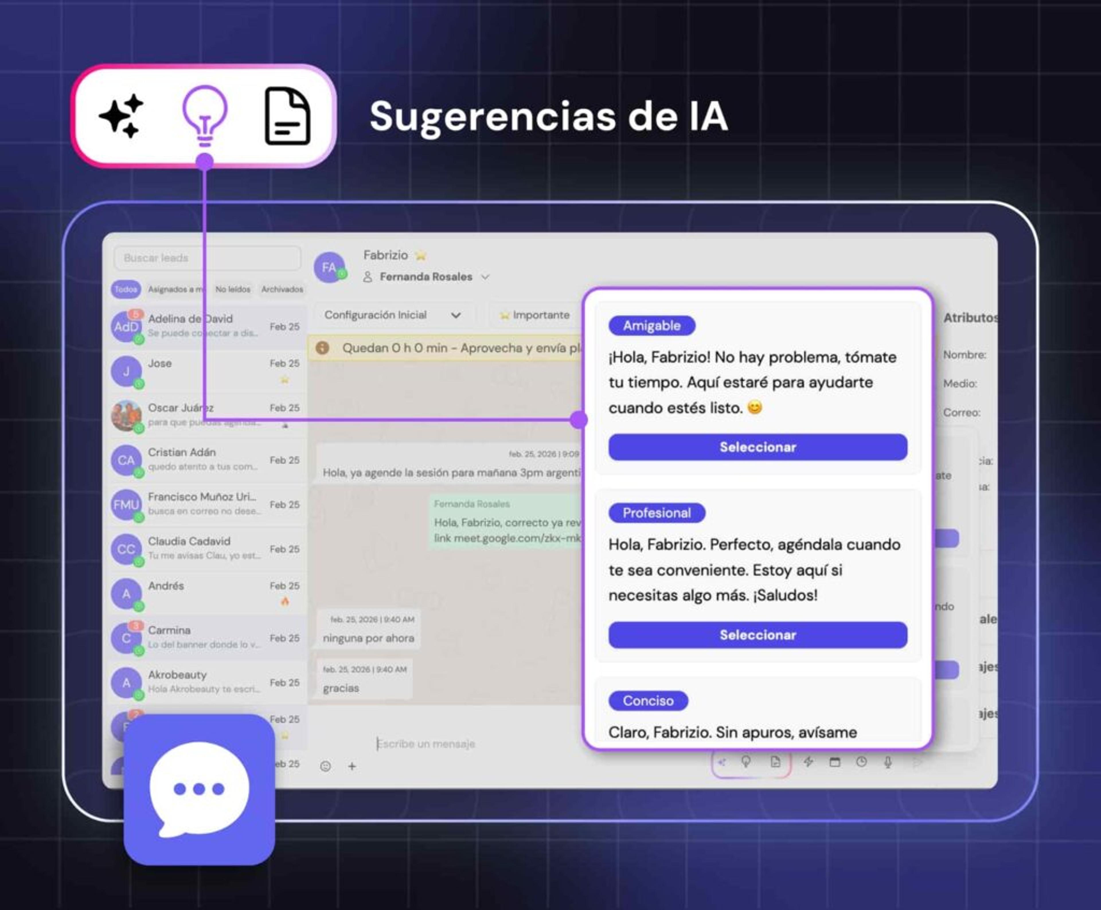 Función de IA de Leadsales