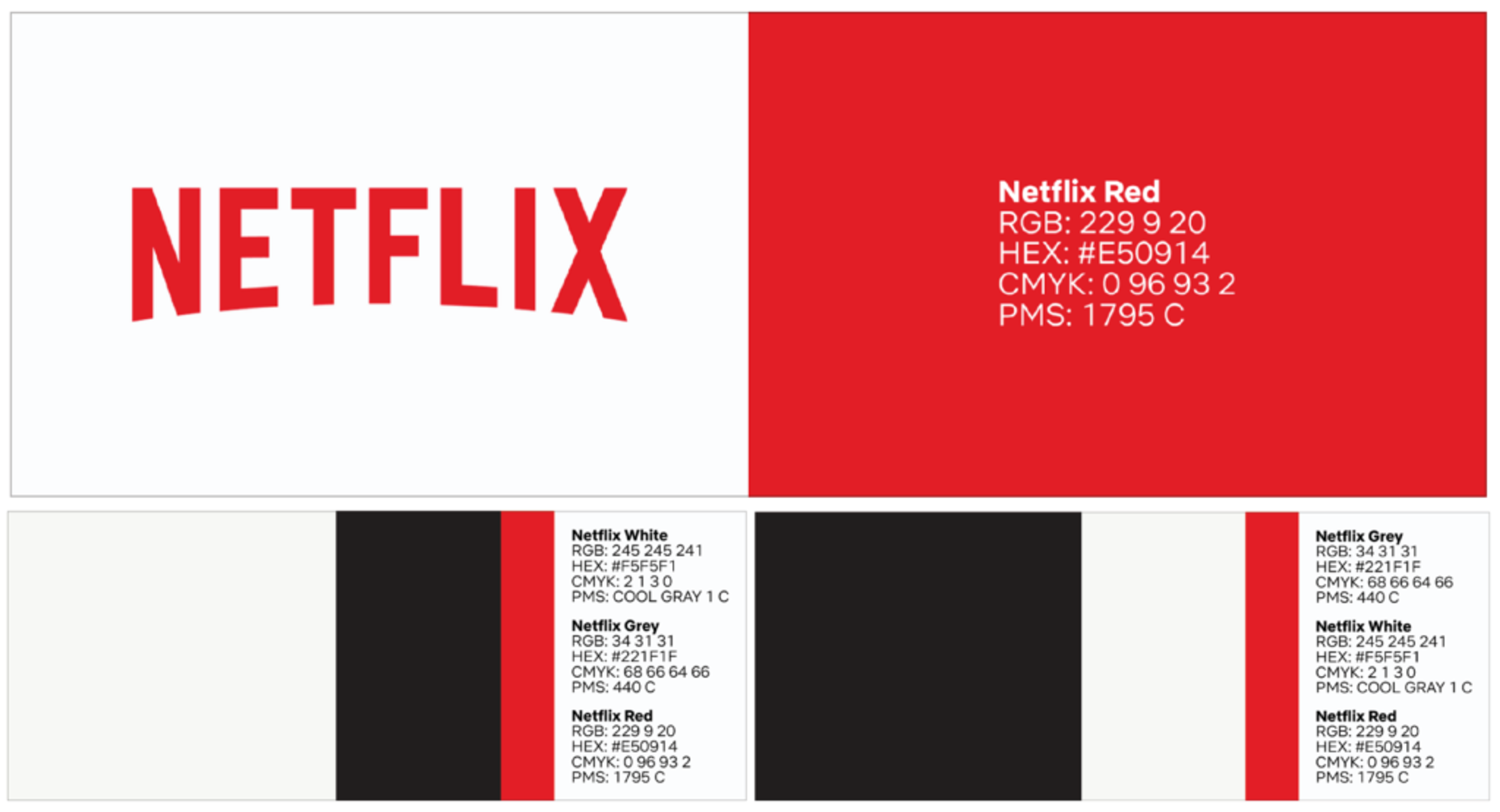 ejemplo guía de marca netflix