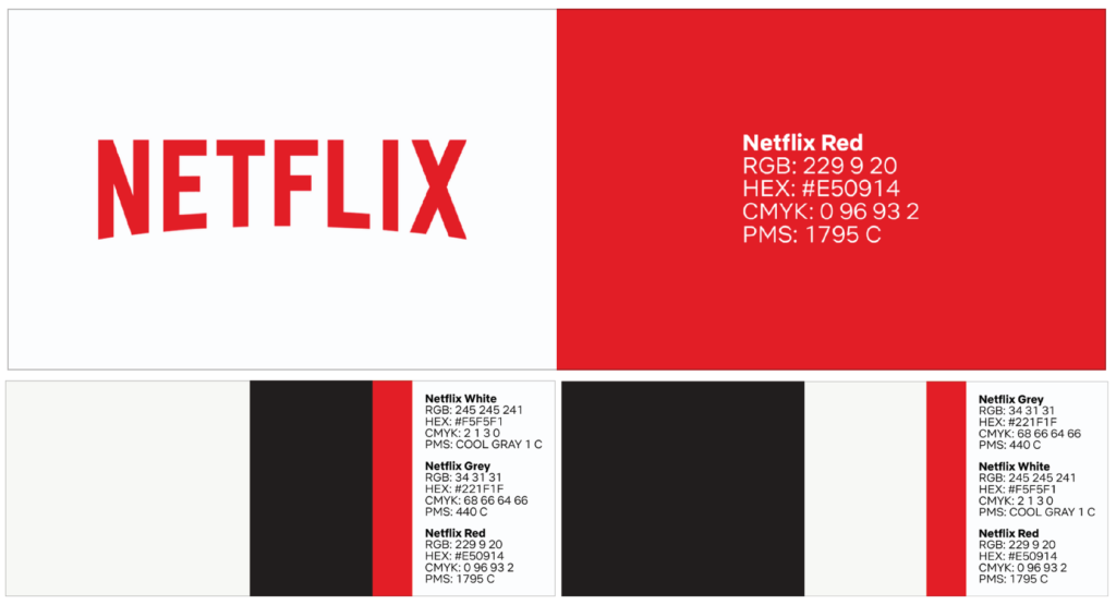 ejemplo guía de marca netflix