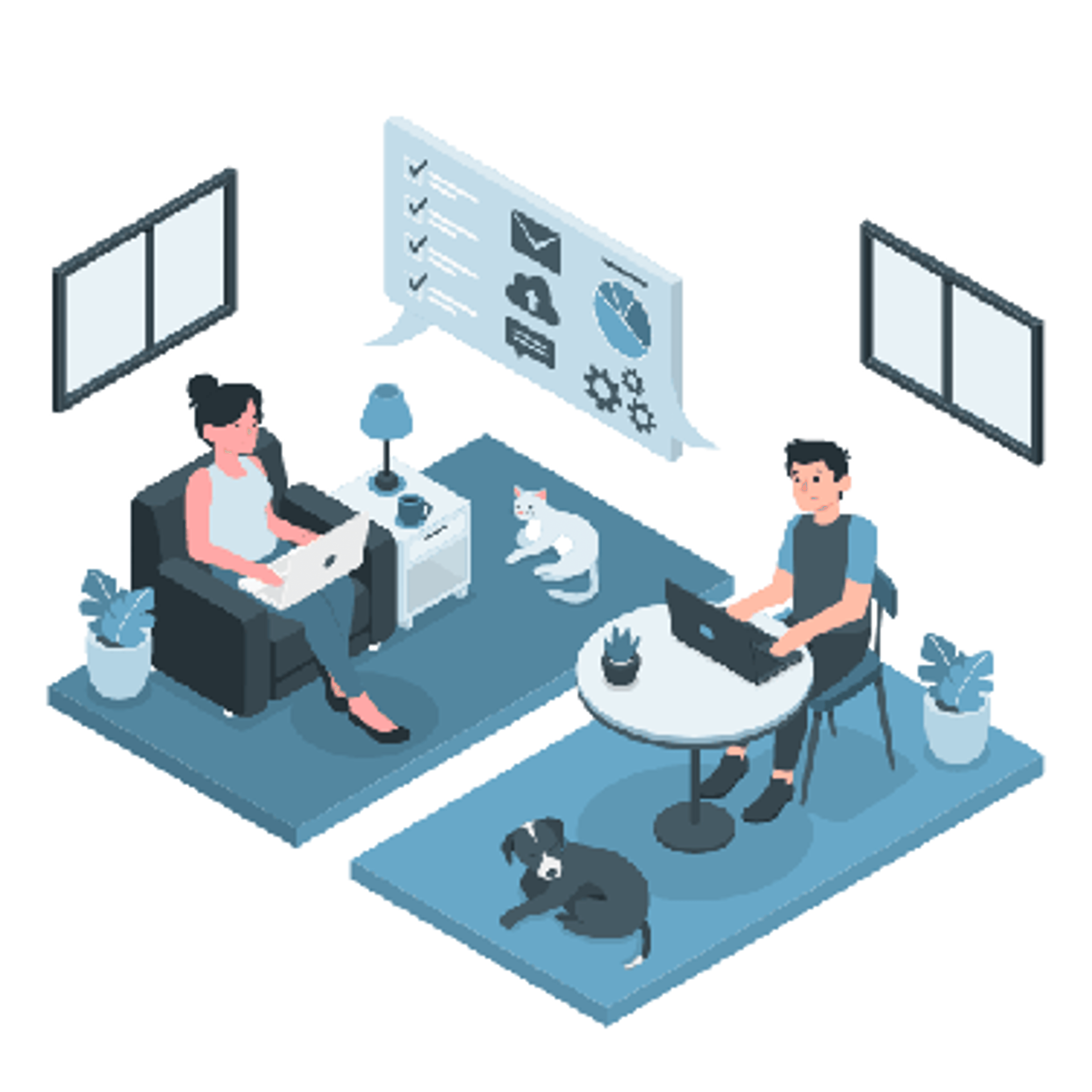 Ilustración del artículo: Top 5 reglas para el home office