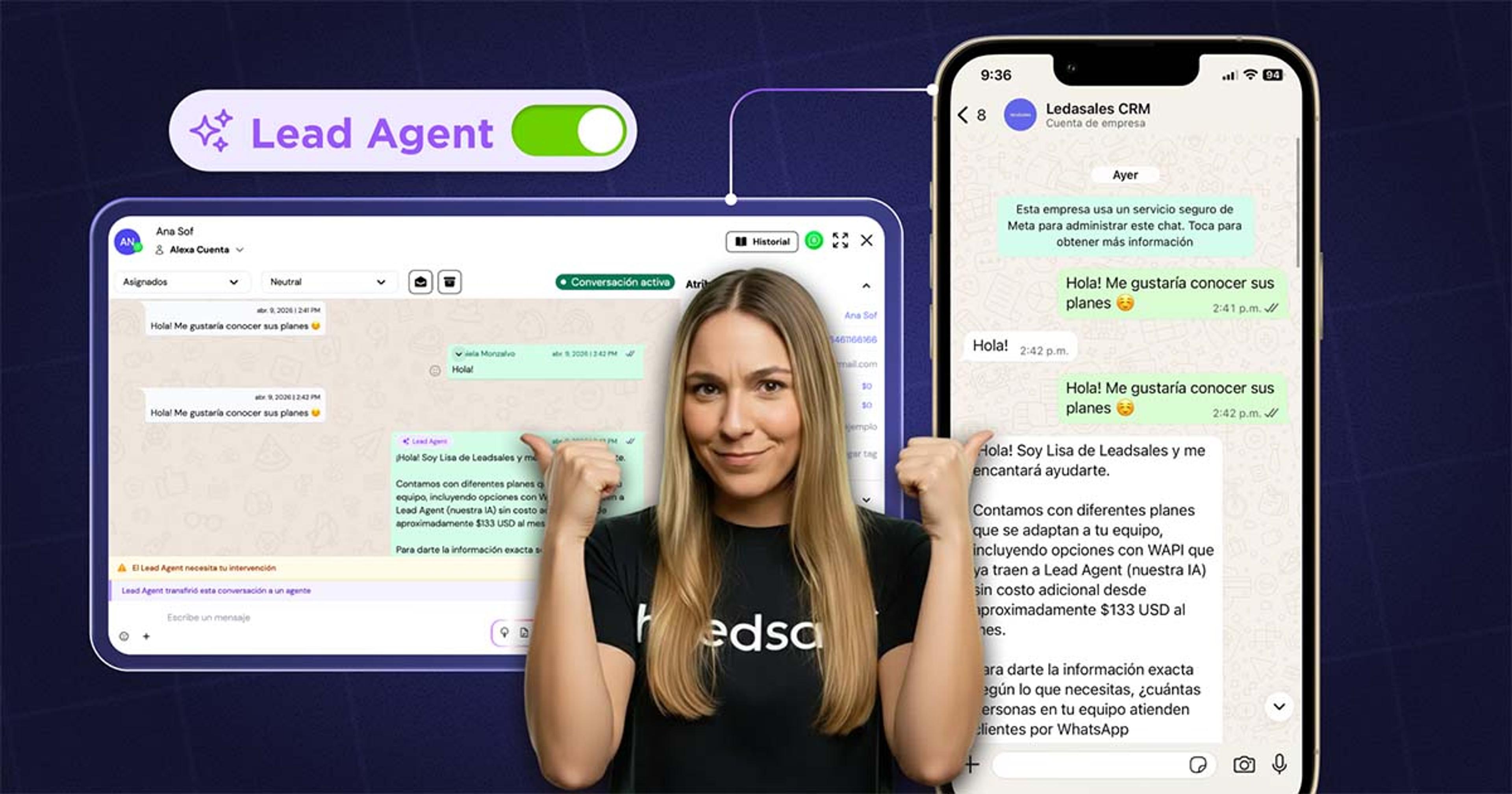 Portada del artículo: ¿Qué es Lead Agent? El agente de IA para WhatsApp que responde 24/7