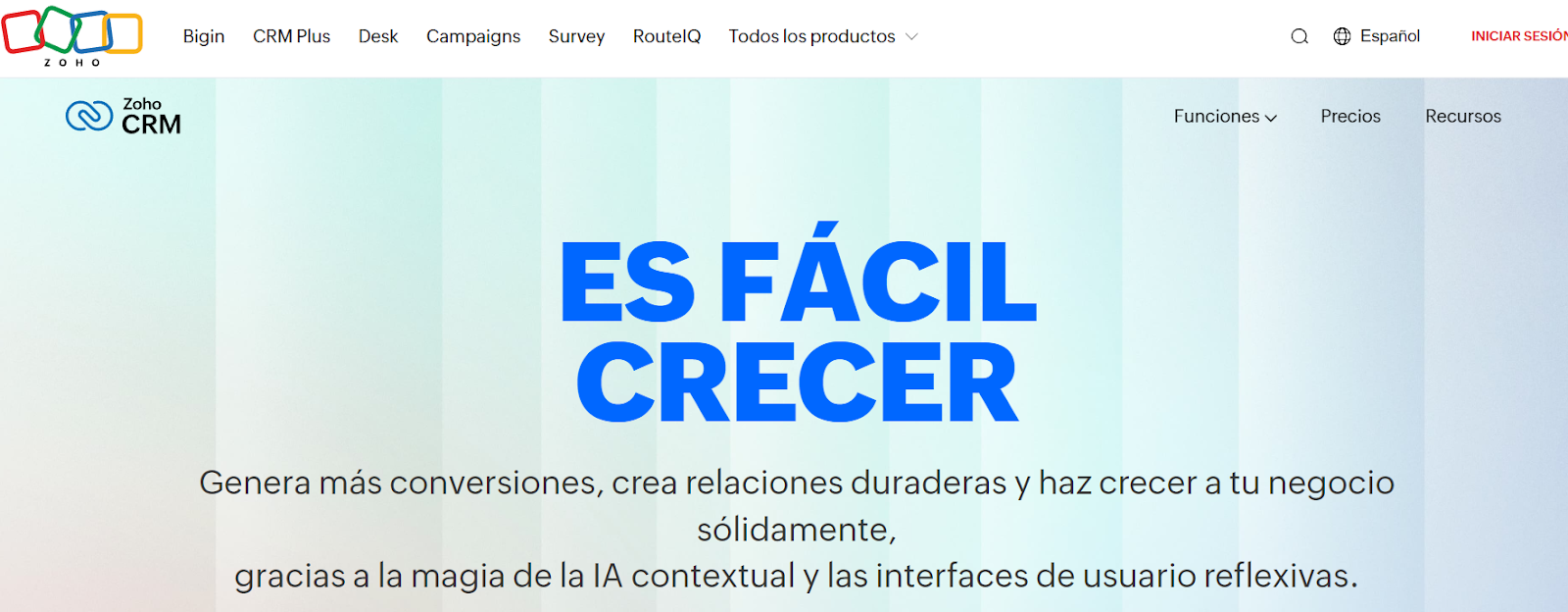 que es y como funciona zoho pantalla de zoho