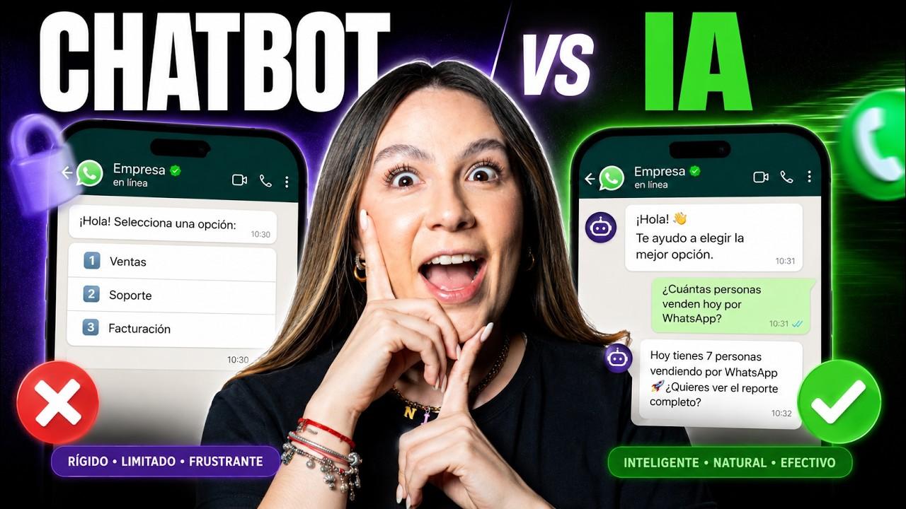 Video: Chatbot vs asistente IA vs agente de IA: ¿cuál usar en tu negocio?