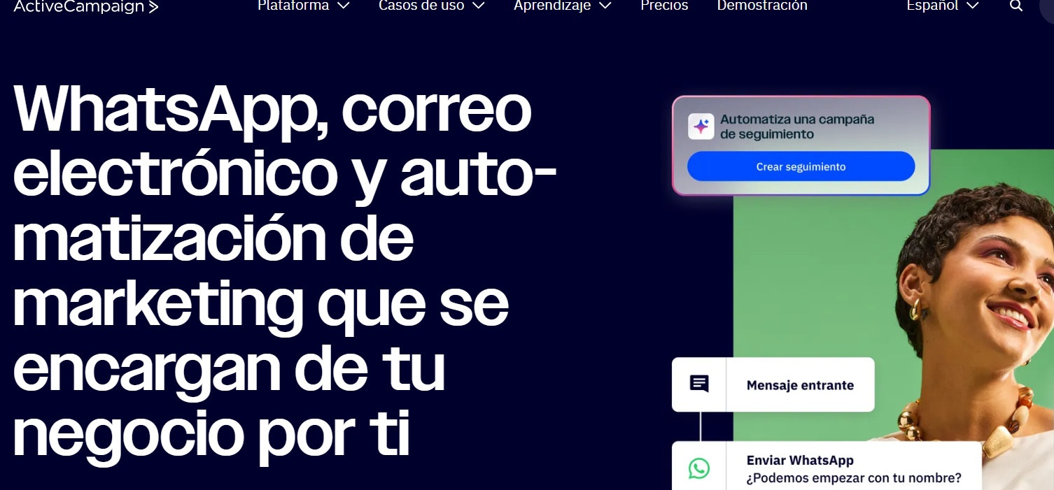 Pantalla de ActiveCampaign