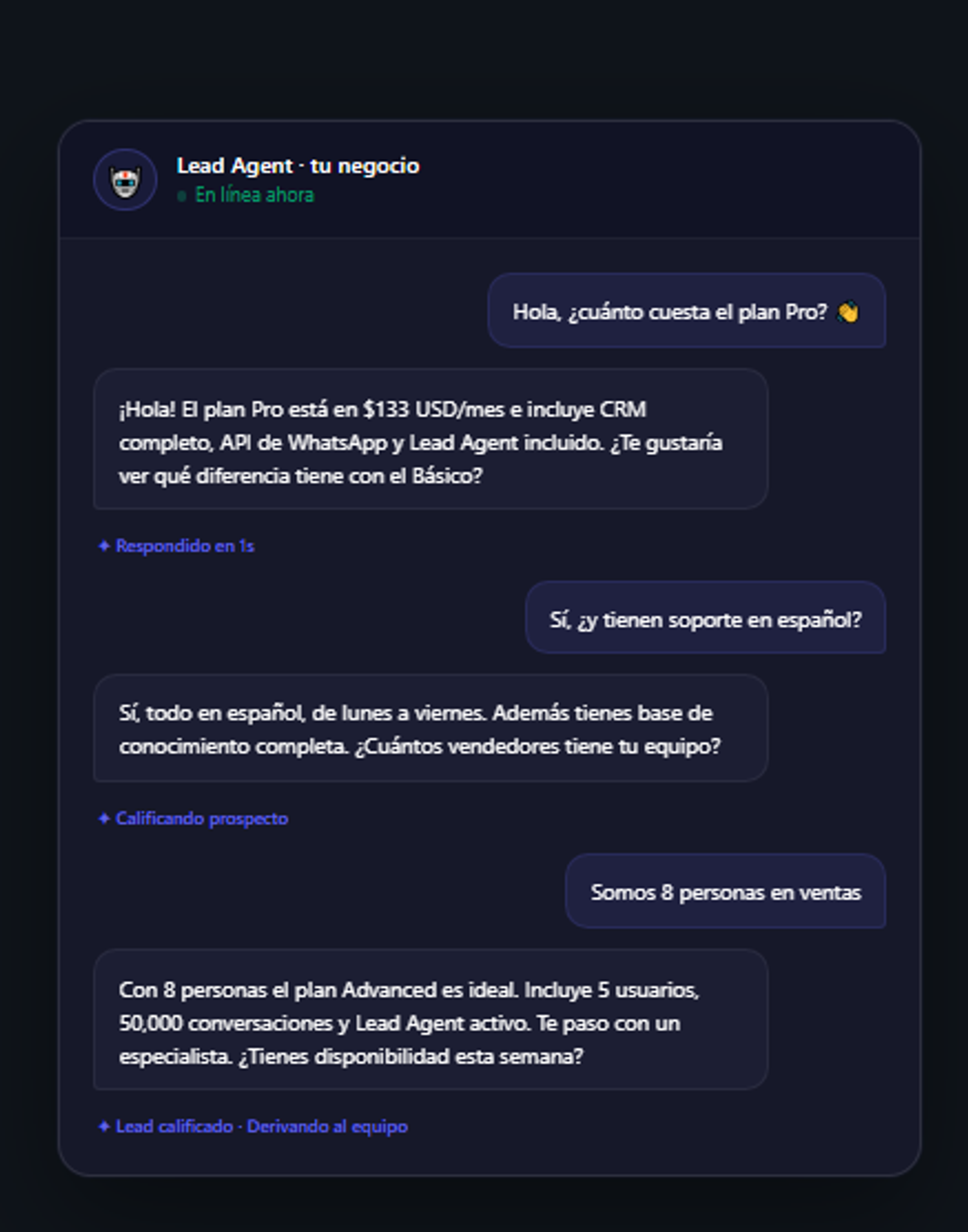 Lead Agent de Leadsales chat