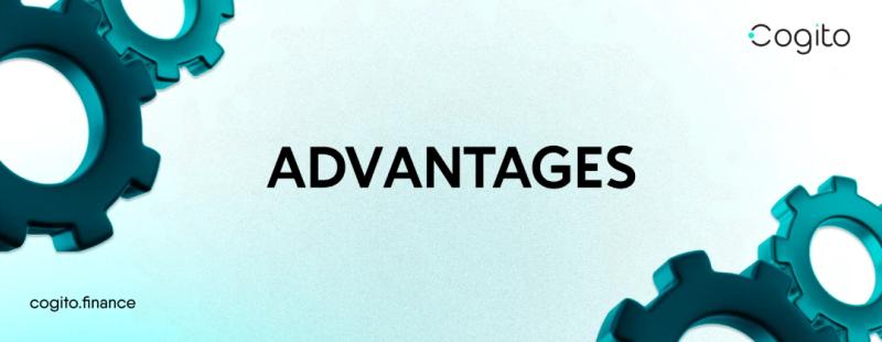 cogwheels surrounding the word advantages