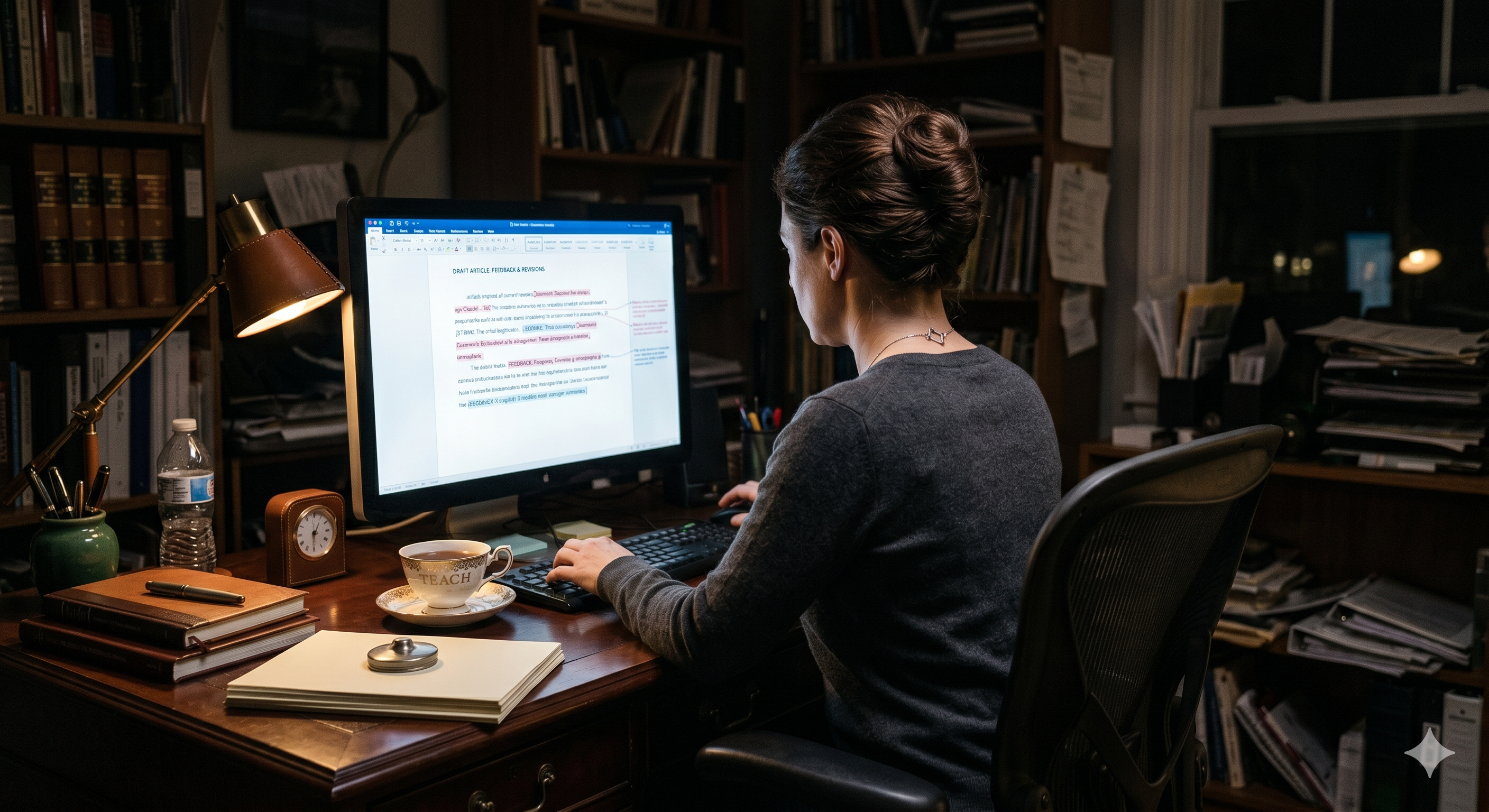 researcher checks reference list and citations for errors
