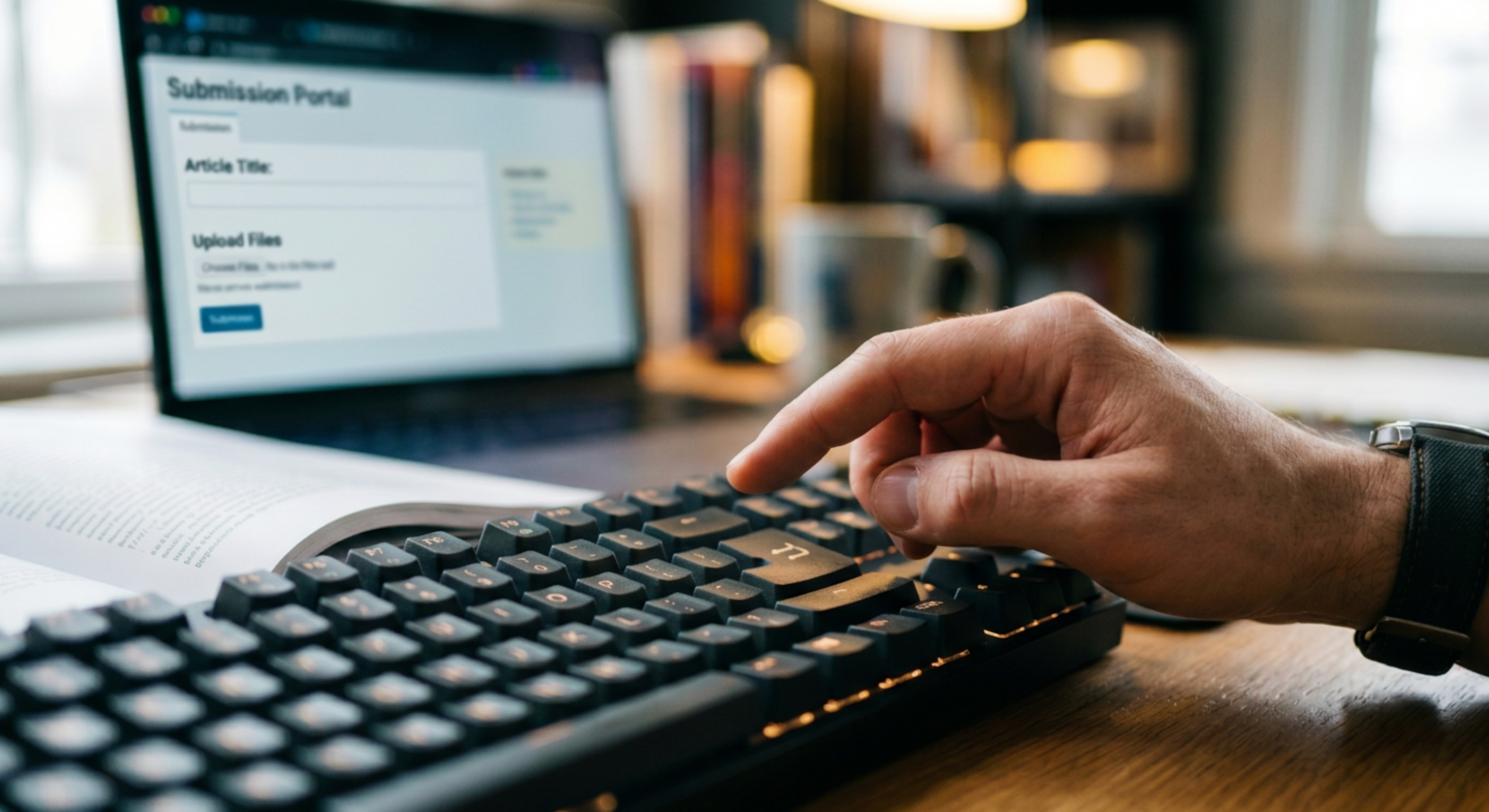 researcher submits their manuscript