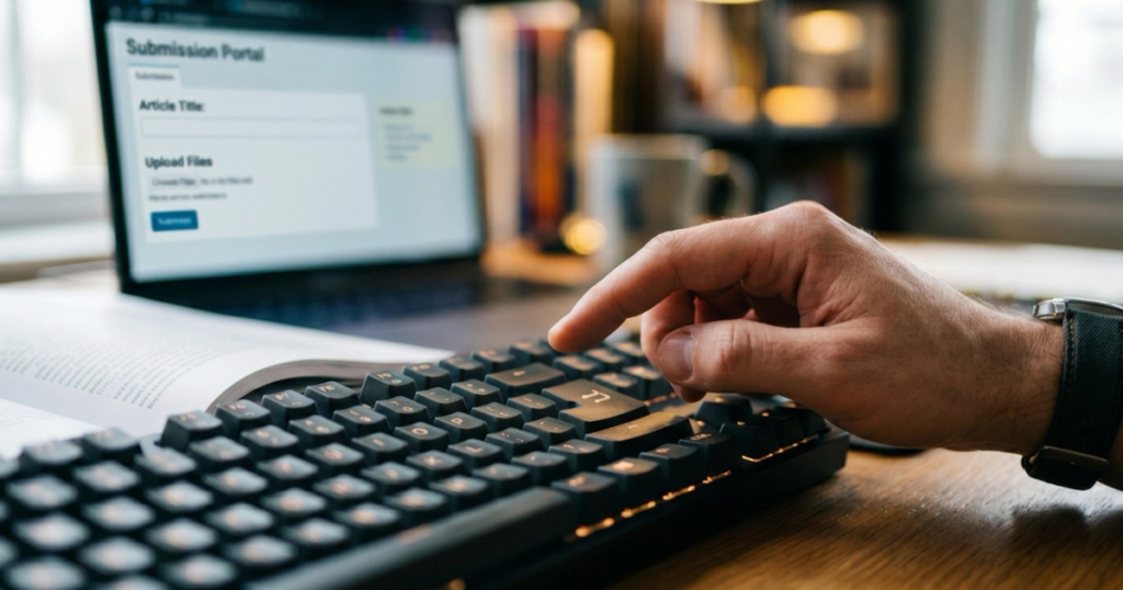 researcher submits their manuscript