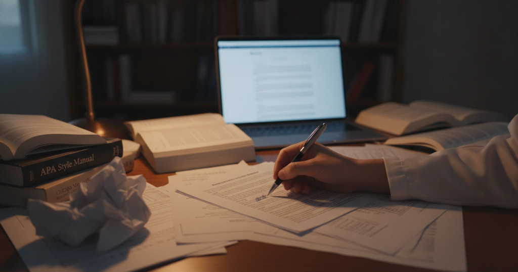 writer corrects reference list