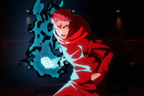 Yuji Itadori in a red tracksuit bracing for combat inside Higuruma's Deadly Sentencing Domain Expansion in Jujutsu Kaisen