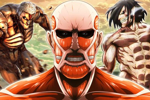 Attack on Titan titans, including the attack titan and armored titan