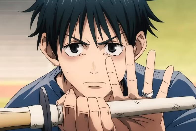 Young Yuta Okkotsu, brandishing his blade