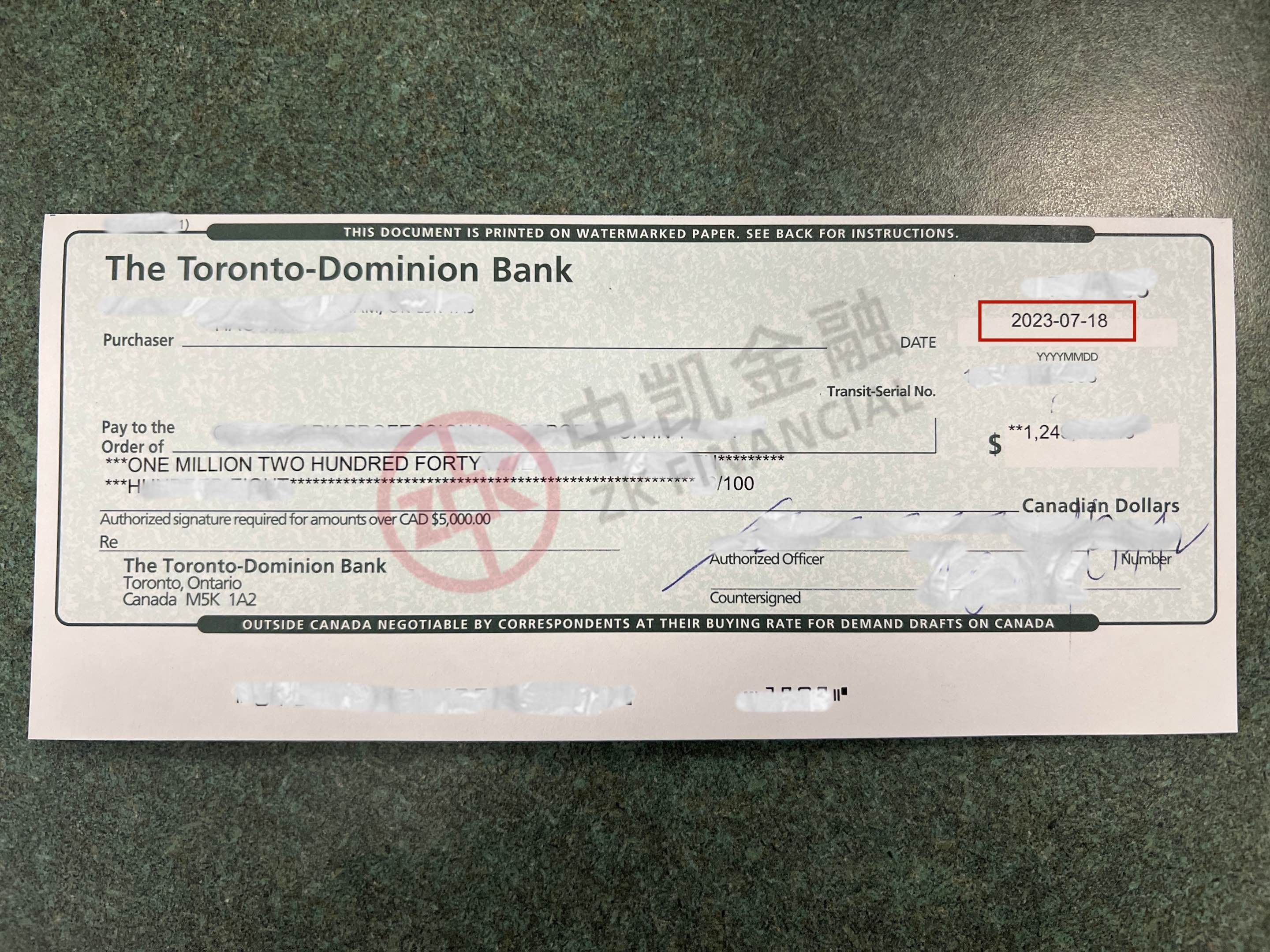 恭喜关先生夫妇重贷收到$125万大支票,中凯金融制定房屋重贷方案助力客户买房梦!