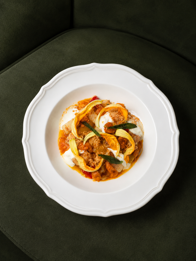 Gnocchi, confit bell papper, pesto rosso 