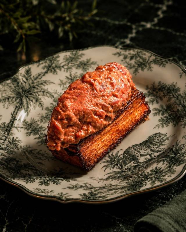Beef tartare & potato millefeuille