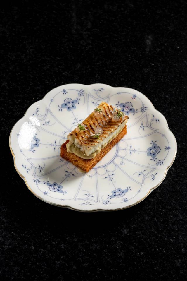 French toast foie gras & smoked eel