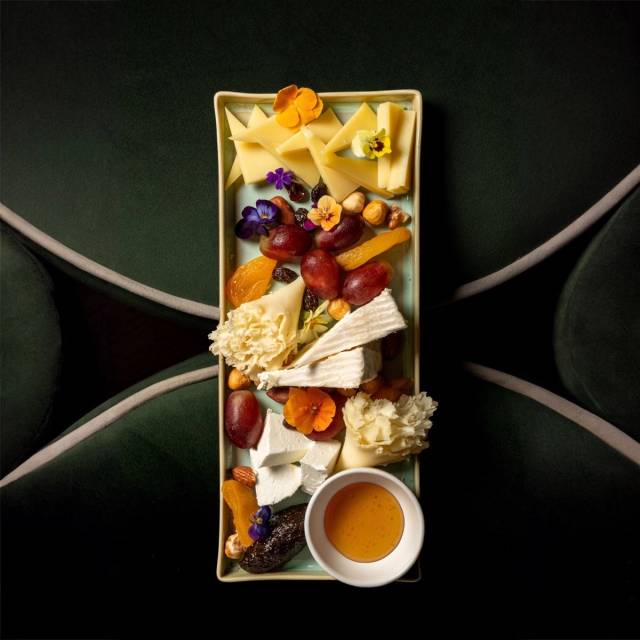 Artisanal french cheese plate