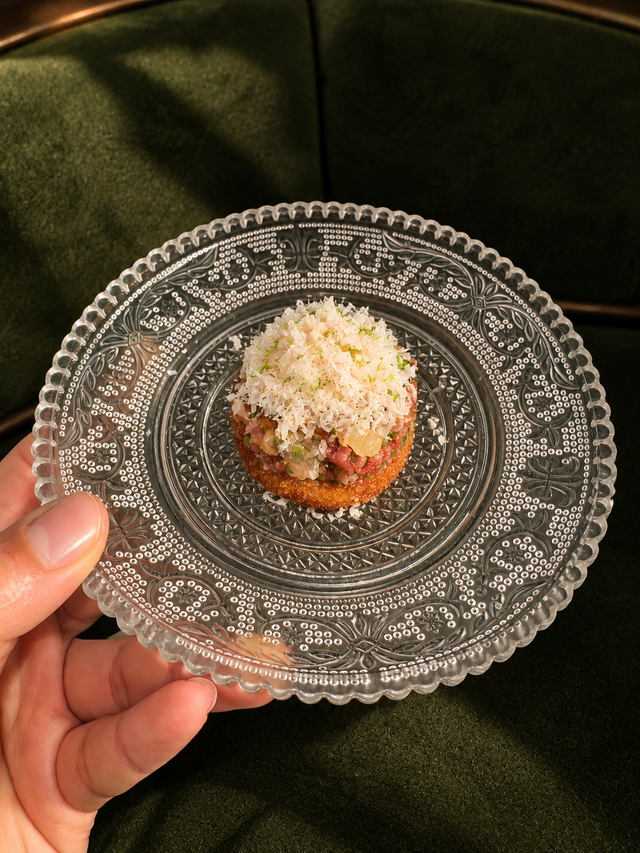 Beef tartare & potato millefeuille