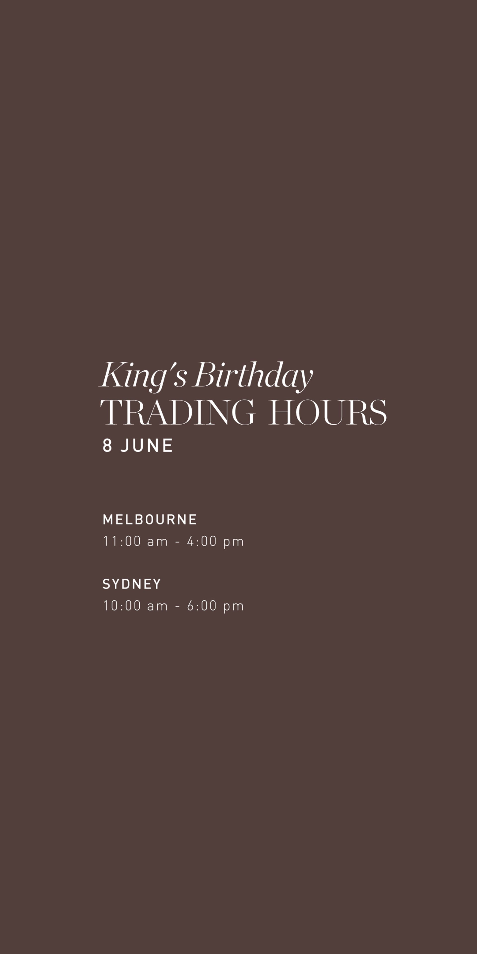 Kings Birthday